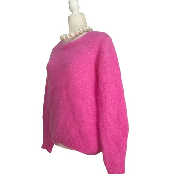 Bianco & Blu Kid Mohair Knit Pink Sweater NWT Made in Italy - Picture 3 of 10